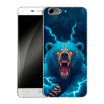 Силиконовый чехол на ZTE Blade L4 с принтом Медведь