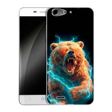Силиконовый чехол на ZTE Blade L4 с принтом Медведь