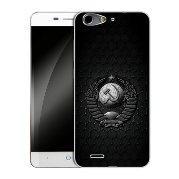 Силиконовый чехол на ZTE Blade L4 с принтом Герб Флаг СССР
