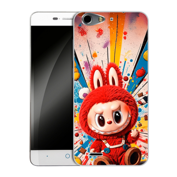 Силиконовый чехол на ZTE Blade L4 с принтом Labubu Лабубу