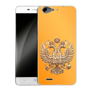 Силиконовый чехол на ZTE Blade L4 с принтом Герб Флаг России