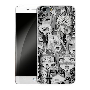 Силиконовый чехол на ZTE Blade L4 с принтом Ahegao Ахегао Аниме