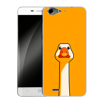 Силиконовый чехол на ZTE Blade L4 с принтом Смешная утка