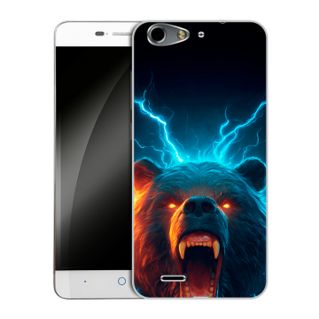 Силиконовый чехол на ZTE Blade L4 с принтом Медведь