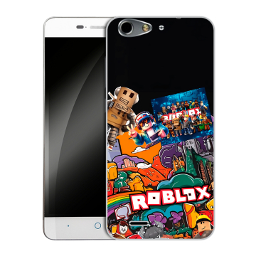 Силиконовый чехол на ZTE Blade L4 с принтом Roblox Роблокс
