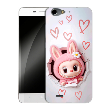 Силиконовый чехол на ZTE Blade L4 с принтом Labubu Лабубу