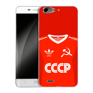 Силиконовый чехол на ZTE Blade L4 с принтом Флаг Герб СССР
