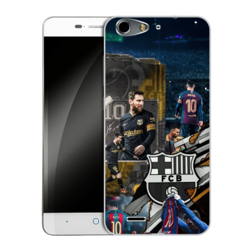 Силиконовый чехол на ZTE Blade L4 с принтом Messi Barcelona