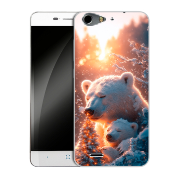 Силиконовый чехол на ZTE Blade L4 с принтом Новый год