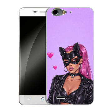 Силиконовый чехол на ZTE Blade L4 с принтом женский