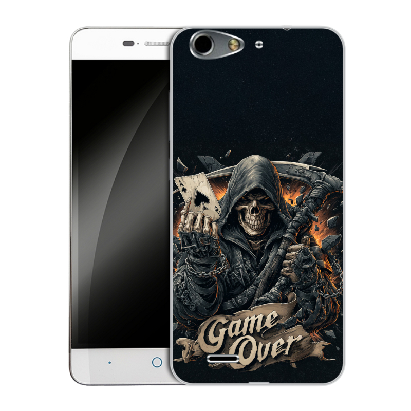 Силиконовый чехол на ZTE Blade L4 с принтом Скелет карты Силиконовый чехол на ZTE Blade L4 с принтом Скелет карты