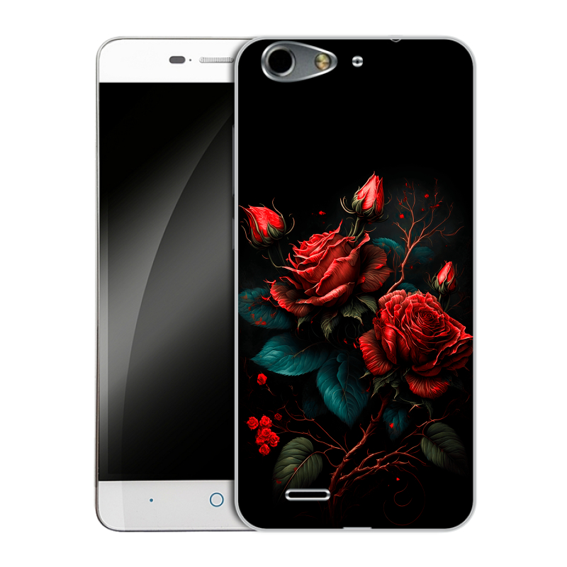 Силиконовый чехол на ZTE Blade L4 с принтом Розы красные Силиконовый чехол на ZTE Blade L4 с принтом Розы красные