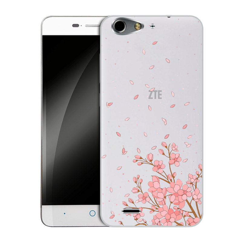 Силиконовый чехол на ZTE Blade L4 с принтом Ветка сакуры Силиконовый чехол на ZTE Blade L4 с принтом Ветка сакуры