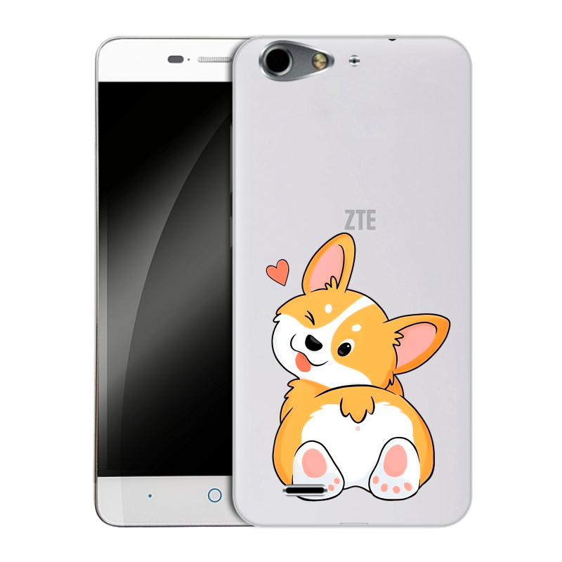 Силиконовый чехол на ZTE Blade L4 с принтом Корги Силиконовый чехол на ZTE Blade L4 с принтом Корги
