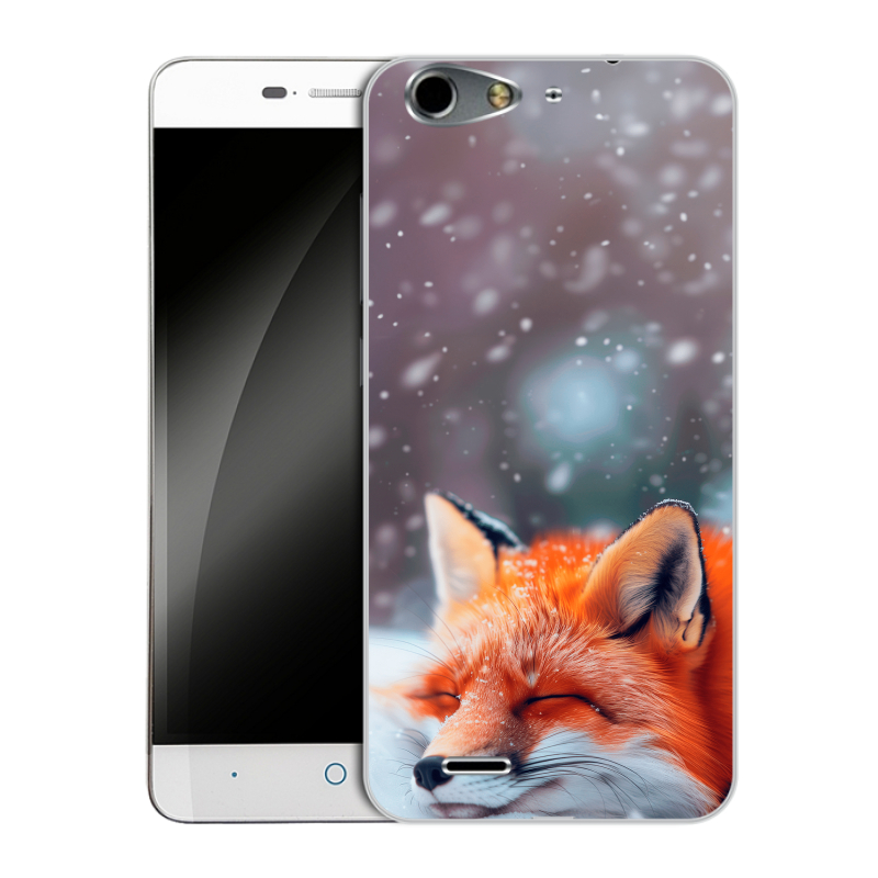 Силиконовый чехол на ZTE Blade L4 с принтом лиса Силиконовый чехол на ZTE Blade L4 с принтом лиса