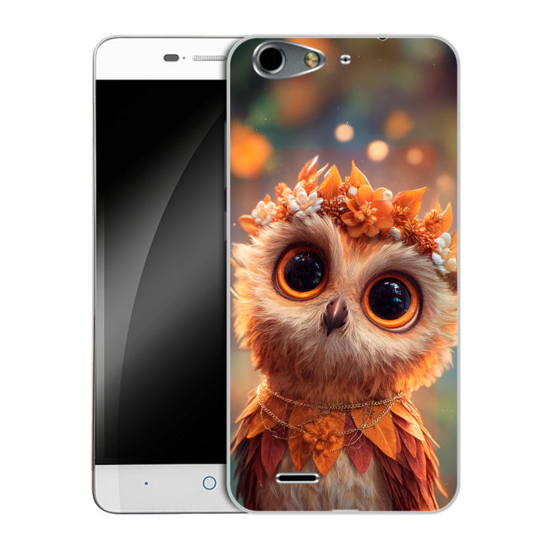 Силиконовый чехол на ZTE Blade L4 с принтом Милая сова Силиконовый чехол на ZTE Blade L4 с принтом Милая сова