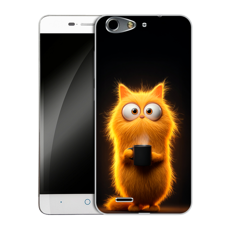 Силиконовый чехол на ZTE Blade L4 с принтом Смешной кот Силиконовый чехол на ZTE Blade L4 с принтом Смешной кот