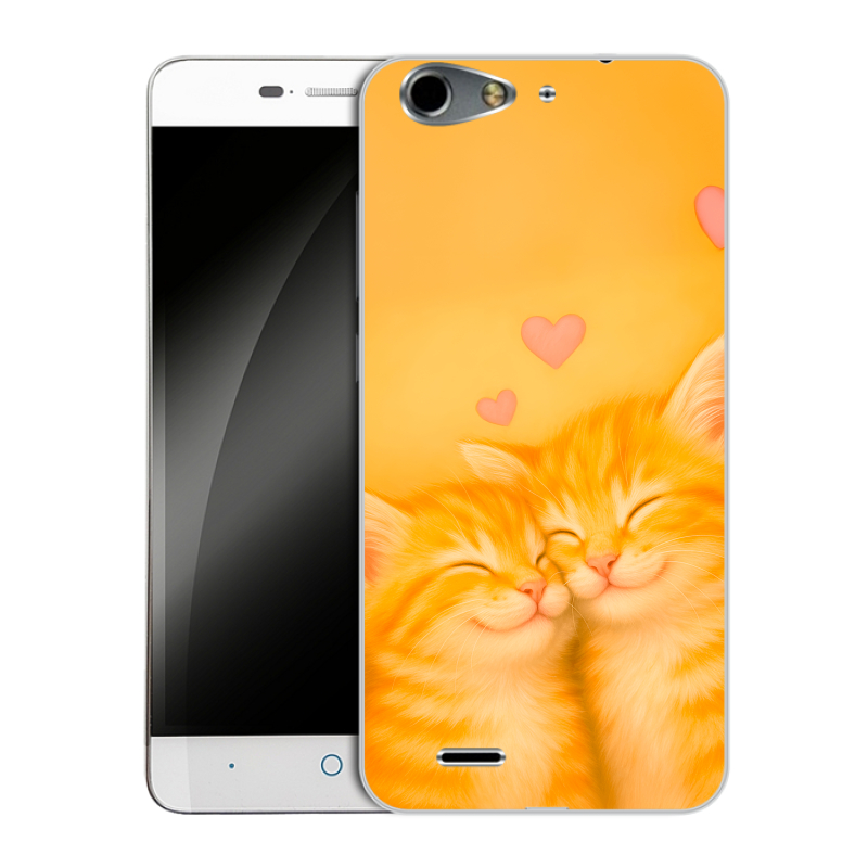 Силиконовый чехол на ZTE Blade L4 с принтом Милые котята Силиконовый чехол на ZTE Blade L4 с принтом Милые котята