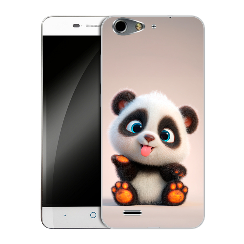 Силиконовый чехол на ZTE Blade L4 с принтом милая панда Силиконовый чехол на ZTE Blade L4 с принтом милая панда