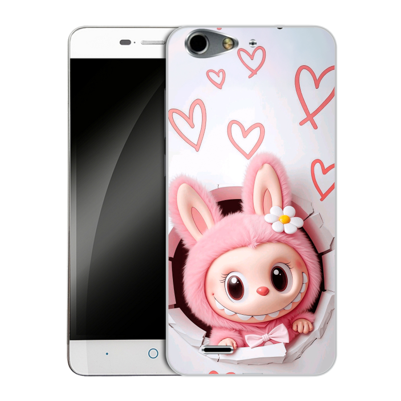 Силиконовый чехол на ZTE Blade L4 с принтом Labubu Лабубу Силиконовый чехол на ZTE Blade L4 с принтом Labubu Лабубу