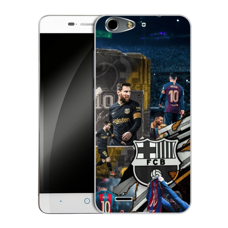 Силиконовый чехол на ZTE Blade L4 с принтом Messi Barcelona Силиконовый чехол на ZTE Blade L4 с принтом Messi Barcelona