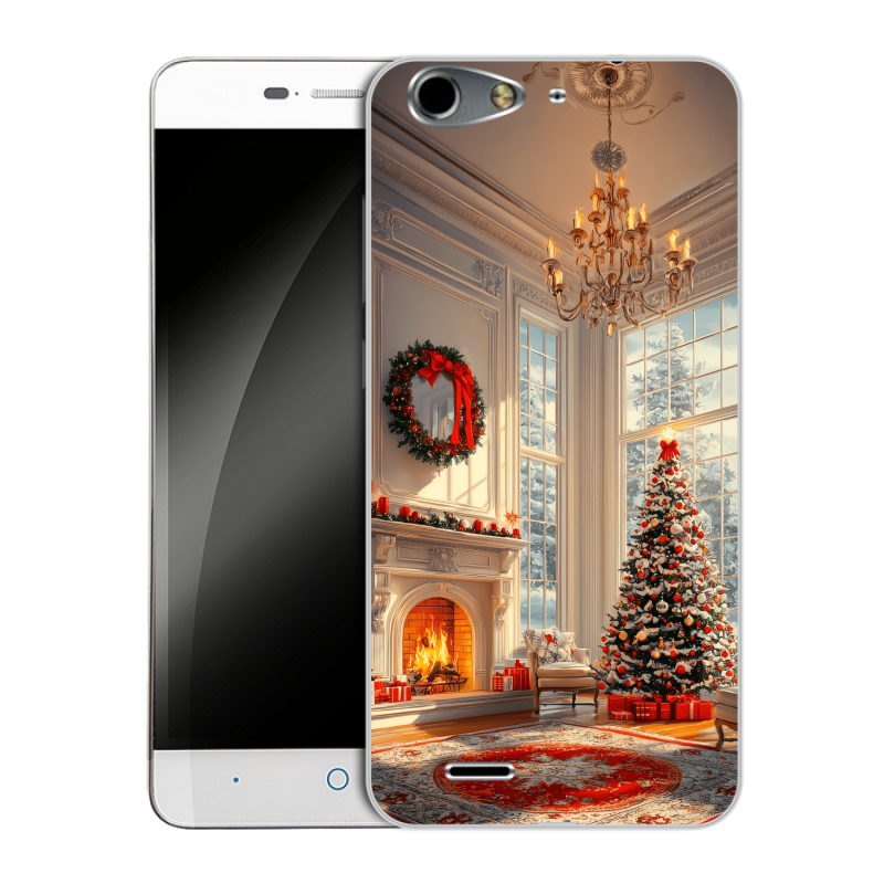 Силиконовый чехол на ZTE Blade L4 с принтом Новый год Силиконовый чехол на ZTE Blade L4 с принтом Новый год