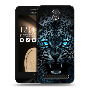 Пластиковый чехол на ASUS ZenFone Go 4.5 с принтом Темный леопард Пластиковый чехол на ASUS ZenFone Go 4.5 с принтом Темный леопард