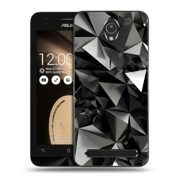 Пластиковый чехол на ASUS ZenFone Go 4.5 с принтом Черные кристаллы Пластиковый чехол на ASUS ZenFone Go 4.5 с принтом Черные кристаллы