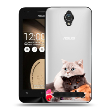 Пластиковый чехол на ASUS ZenFone Go 4.5 с принтом Кошки Пластиковый чехол на ASUS ZenFone Go 4.5 с принтом Кошки