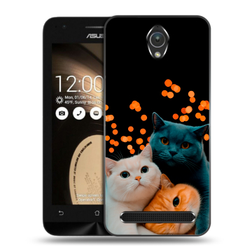 Пластиковый чехол на ASUS ZenFone Go 4.5 с принтом Кошки Пластиковый чехол на ASUS ZenFone Go 4.5 с принтом Кошки