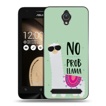 Пластиковый чехол на ASUS ZenFone Go 4.5 с принтом Лама Пластиковый чехол на ASUS ZenFone Go 4.5 с принтом Лама