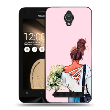 Пластиковый чехол на ASUS ZenFone Go 4.5 с принтом Девушка и букет Пластиковый чехол на ASUS ZenFone Go 4.5 с принтом Девушка и букет