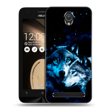 Пластиковый чехол на ASUS ZenFone Go 4.5 с принтом Волки Пластиковый чехол на ASUS ZenFone Go 4.5 с принтом Волки