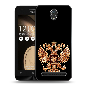 Пластиковый чехол на ASUS ZenFone Go 4.5 с принтом Герб России золотой Пластиковый чехол на ASUS ZenFone Go 4.5 с принтом Герб России золотой