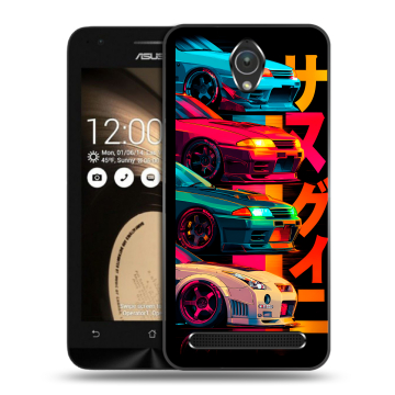 Пластиковый чехол на ASUS ZenFone Go 4.5 с принтом Гоночные машины