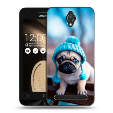 Пластиковый чехол на ASUS ZenFone Go 4.5 с принтом Мопс в шапке Пластиковый чехол на ASUS ZenFone Go 4.5 с принтом Мопс в шапке
