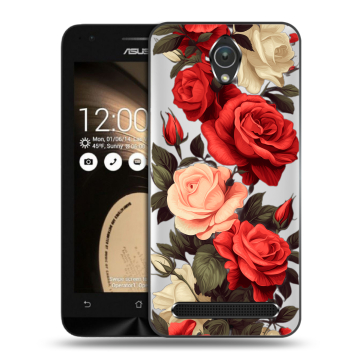 Пластиковый чехол на ASUS ZenFone Go 4.5 с принтом Розы Пластиковый чехол на ASUS ZenFone Go 4.5 с принтом Розы