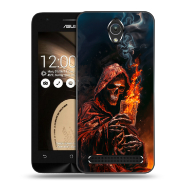 Пластиковый чехол на ASUS ZenFone Go 4.5 с принтом Скелет и карты Пластиковый чехол на ASUS ZenFone Go 4.5 с принтом Скелет и карты