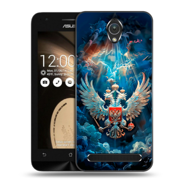 Пластиковый чехол на ASUS ZenFone Go 4.5 с принтом Герб флаг России Пластиковый чехол на ASUS ZenFone Go 4.5 с принтом Герб флаг России