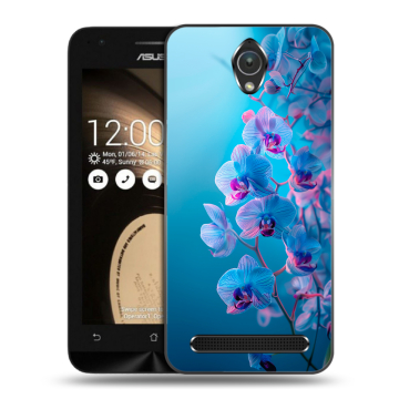 Пластиковый чехол на ASUS ZenFone Go 4.5 с принтом голубые орхидеи