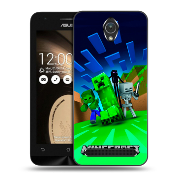 Пластиковый чехол на ASUS ZenFone Go 4.5 с принтом Майнкрафт Пластиковый чехол на ASUS ZenFone Go 4.5 с принтом Майнкрафт