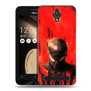 Пластиковый чехол на ASUS ZenFone Go 4.5 с принтом человек паук spiderman