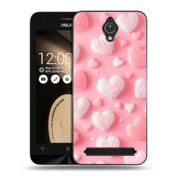 Пластиковый чехол на ASUS ZenFone Go 4.5 с принтом Сердечки