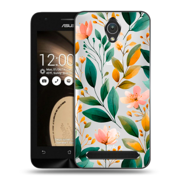 Пластиковый чехол на ASUS ZenFone Go 4.5 с принтом Цветы паттерн Пластиковый чехол на ASUS ZenFone Go 4.5 с принтом Цветы паттерн