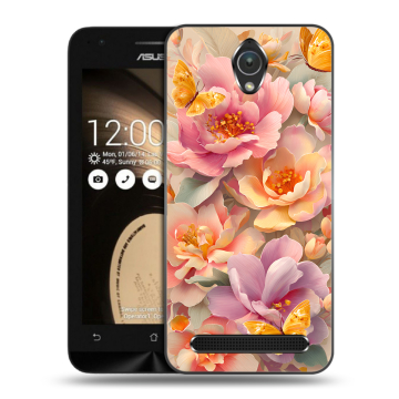 Пластиковый чехол на ASUS ZenFone Go 4.5 с принтом Цветы и бабочки Пластиковый чехол на ASUS ZenFone Go 4.5 с принтом Цветы и бабочки