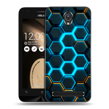 Пластиковый чехол на ASUS ZenFone Go 4.5 с принтом Неоновые соты Пластиковый чехол на ASUS ZenFone Go 4.5 с принтом Неоновые соты