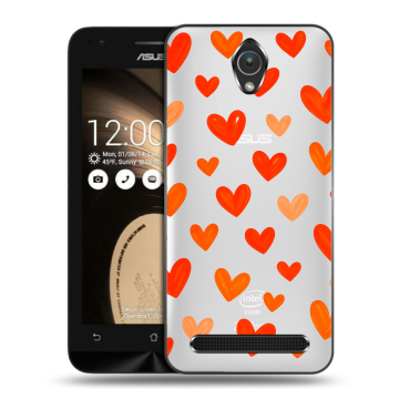 Пластиковый чехол на ASUS ZenFone Go 4.5 с принтом Сердечки Пластиковый чехол на ASUS ZenFone Go 4.5 с принтом Сердечки