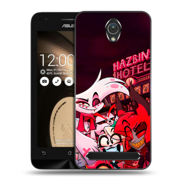Пластиковый чехол на ASUS ZenFone Go 4.5 с принтом Hazbin Hotel Отель Хазбин