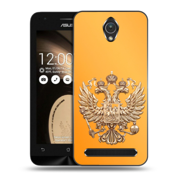 Пластиковый чехол на ASUS ZenFone Go 4.5 с принтом Герб Флаг России Пластиковый чехол на ASUS ZenFone Go 4.5 с принтом Герб Флаг России