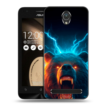 Пластиковый чехол на ASUS ZenFone Go 4.5 с принтом Медведь Пластиковый чехол на ASUS ZenFone Go 4.5 с принтом Медведь